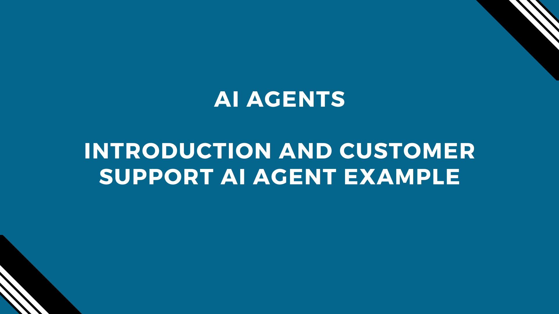 AI Agents - Introduction and Example Banner